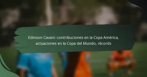 Edinson Cavani: contribuciones en la Copa América, actuaciones en la Copa del Mundo, récords